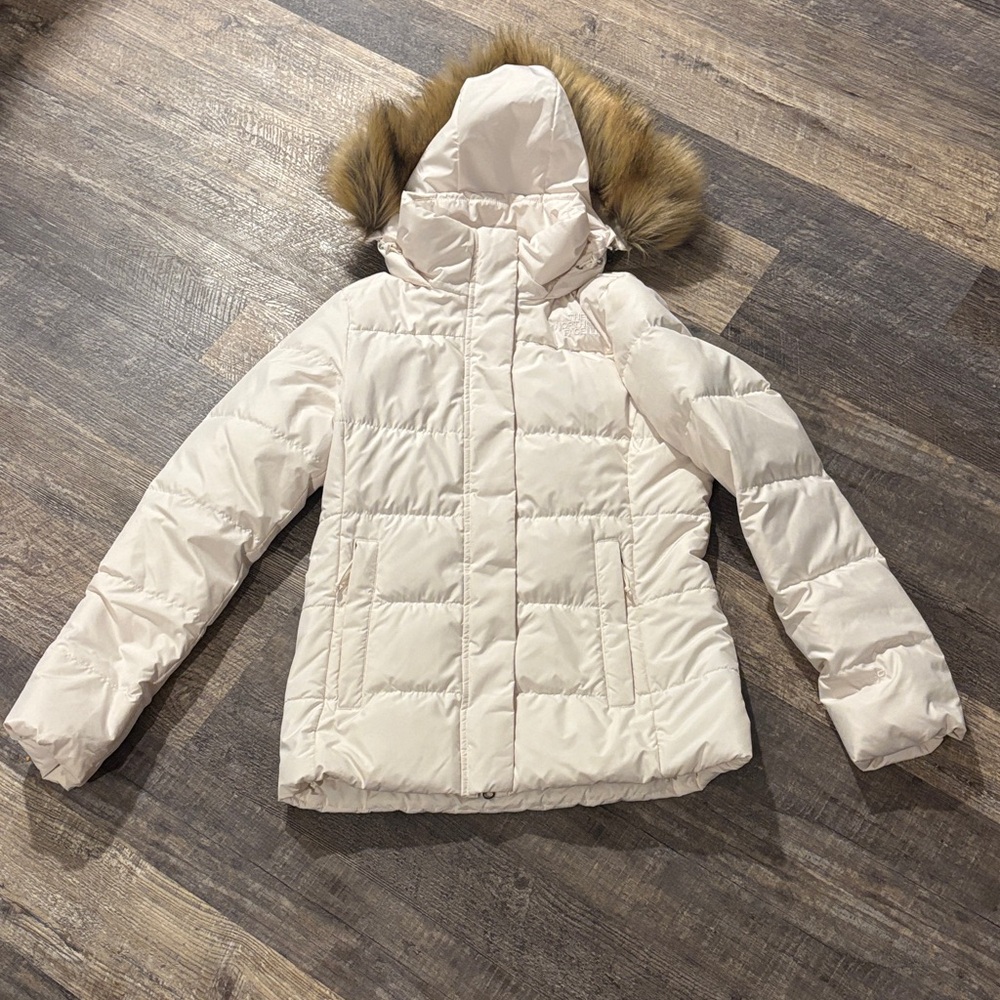 The North Face Ivory Women's Hooded Puffer Jacket